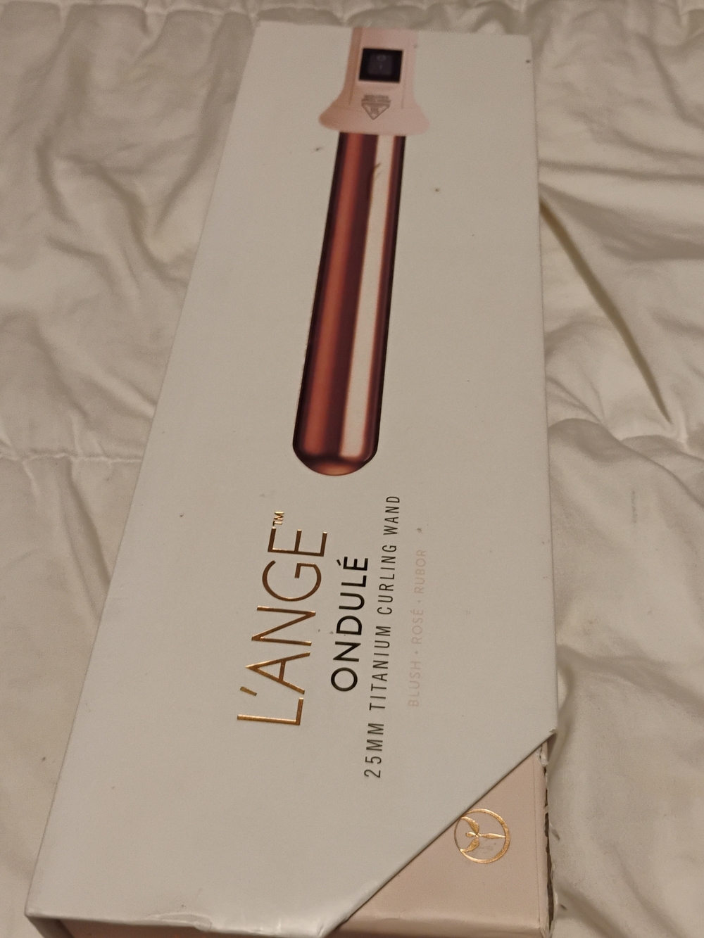 LANGE Curling Wand in Blush Pink and Metallic Barrel